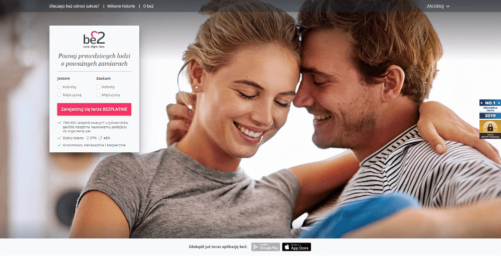 Be2 portal randkowy — strona główna